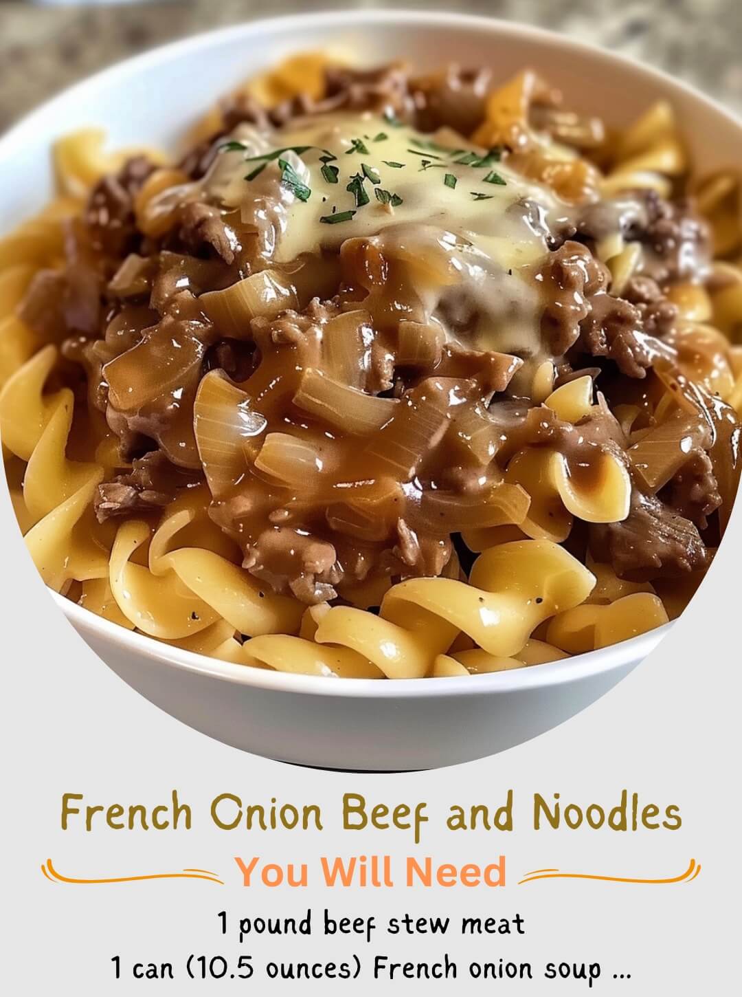 French Onion Beef and Noodles
