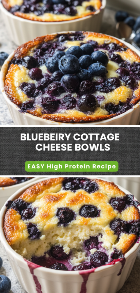Baked Blueberry Cottage Cheese Bowls