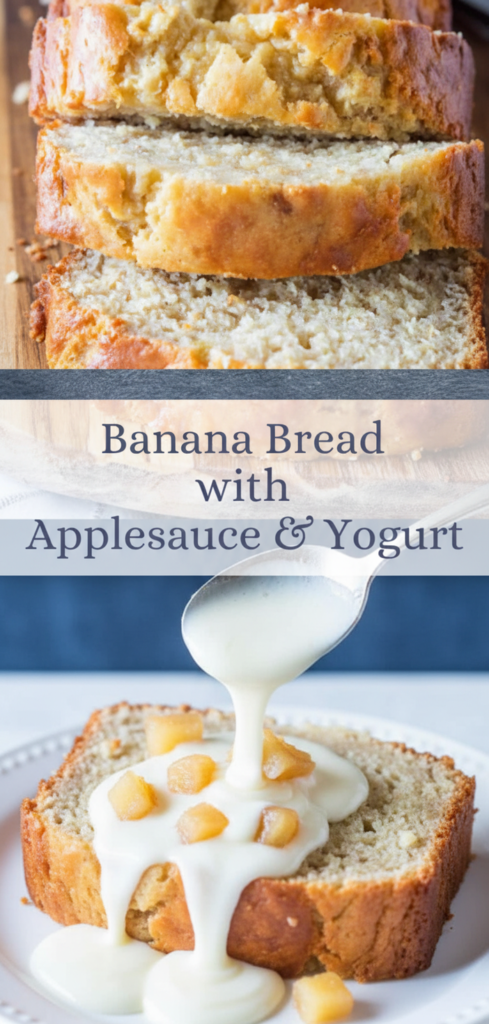 Banana Bread with Applesauce and Yogurt