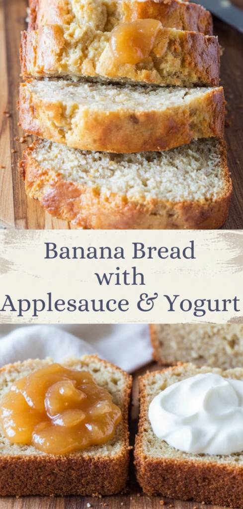 Banana Bread with Applesauce and Yogurt