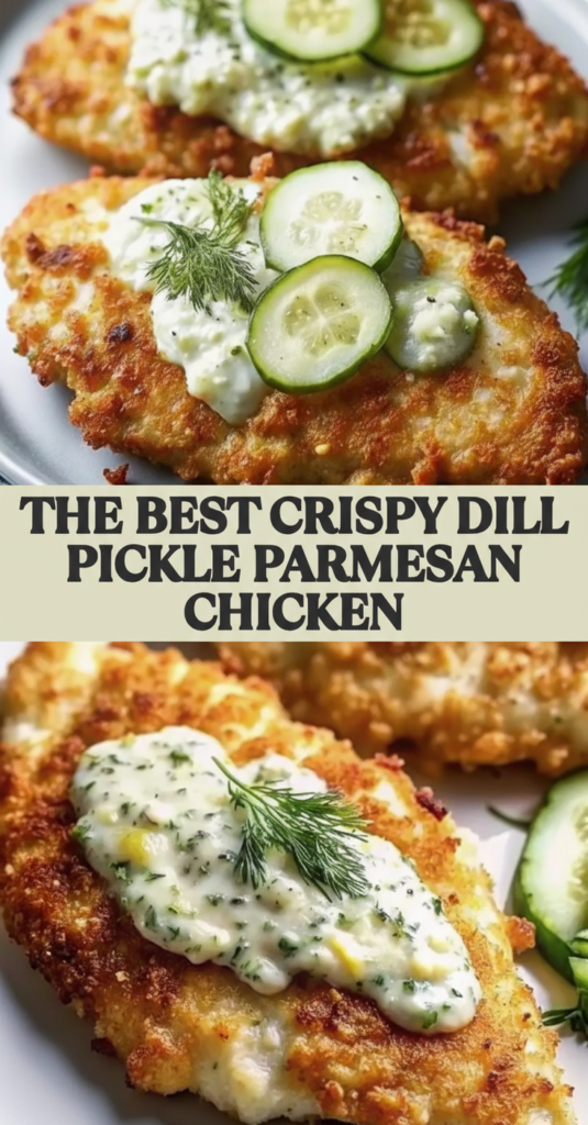 Best Crispy Dill Pickle Parmesan Chicken