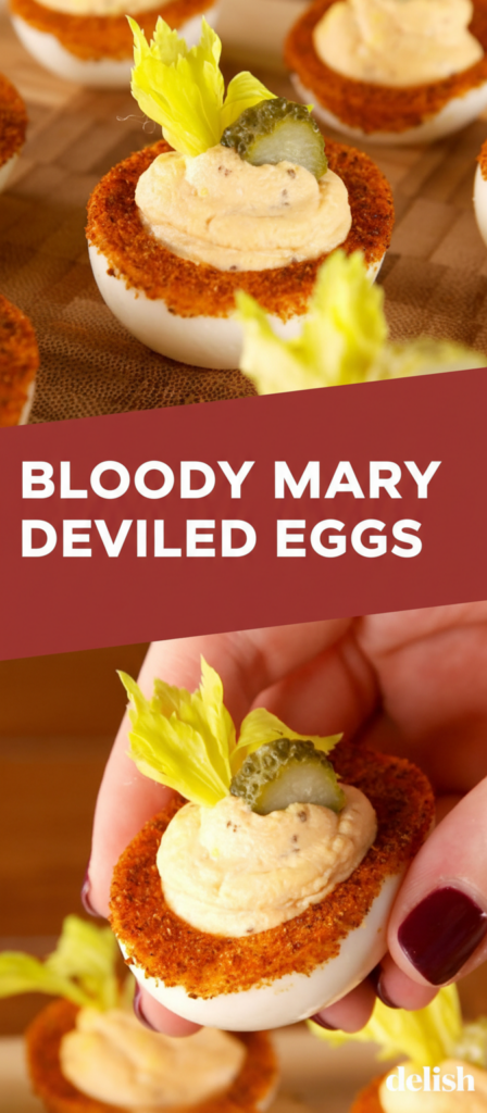 Bloody Mary Deviled Eggs