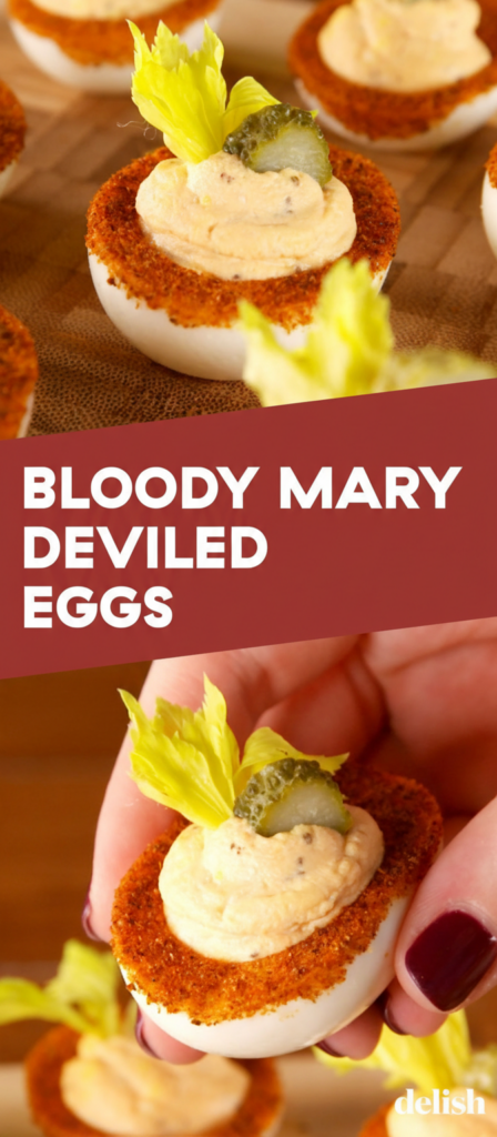 Bloody Mary Deviled Eggs