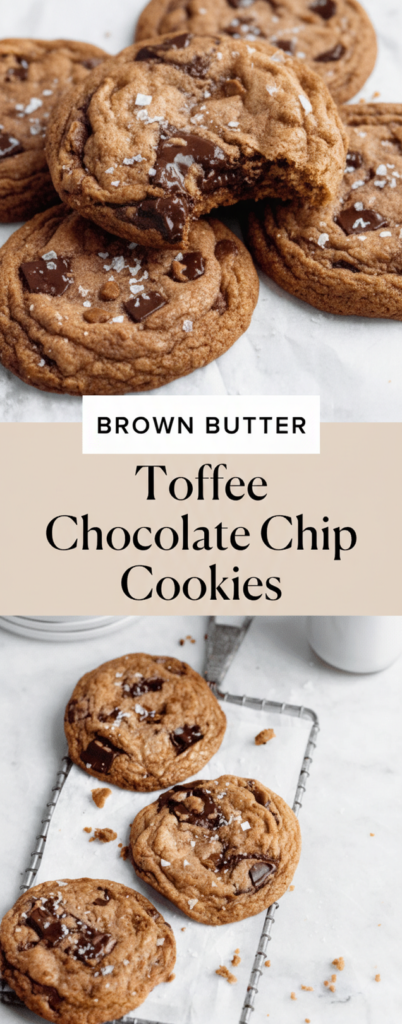 Brown Butter Toffee Chocolate Chip Cookies