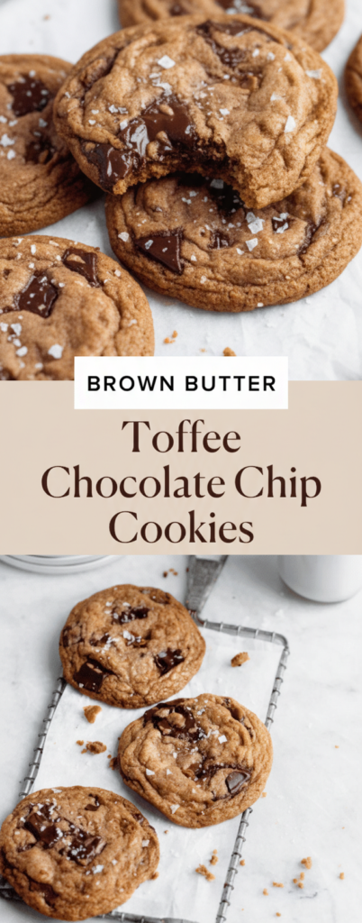 Brown Butter Toffee Chocolate Chip Cookies