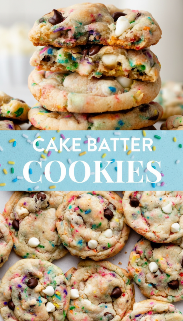 Cake Batter Chocolate Chip Cookies