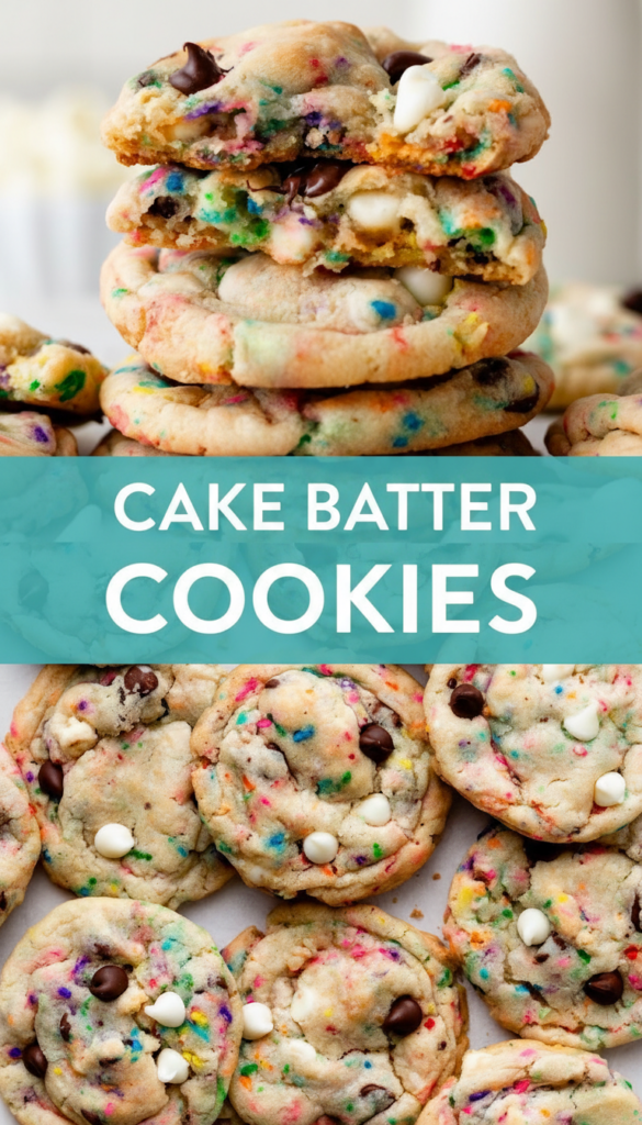 Cake Batter Chocolate Chip Cookies