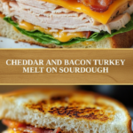 Cheddar and Bacon Turkey Melt on Sourdough