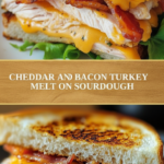 Cheddar and Bacon Turkey Melt on Sourdough