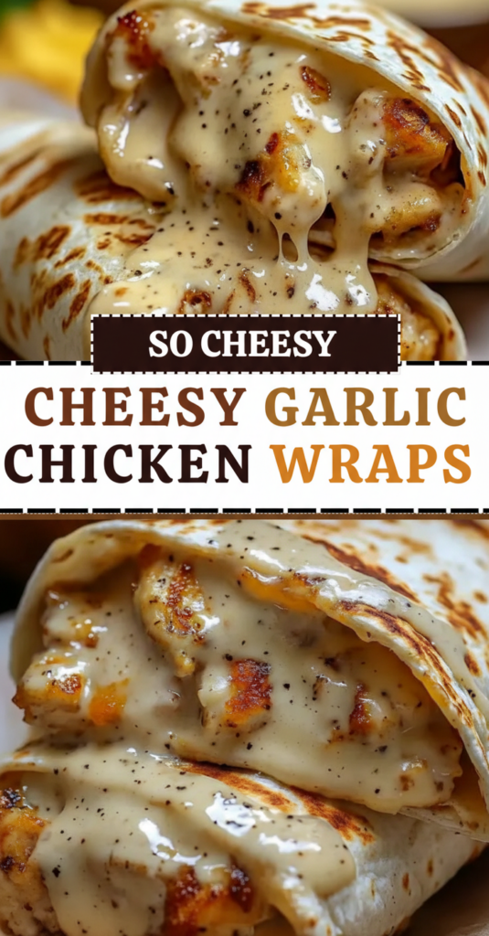 Cheesy Garlic Chicken Wraps