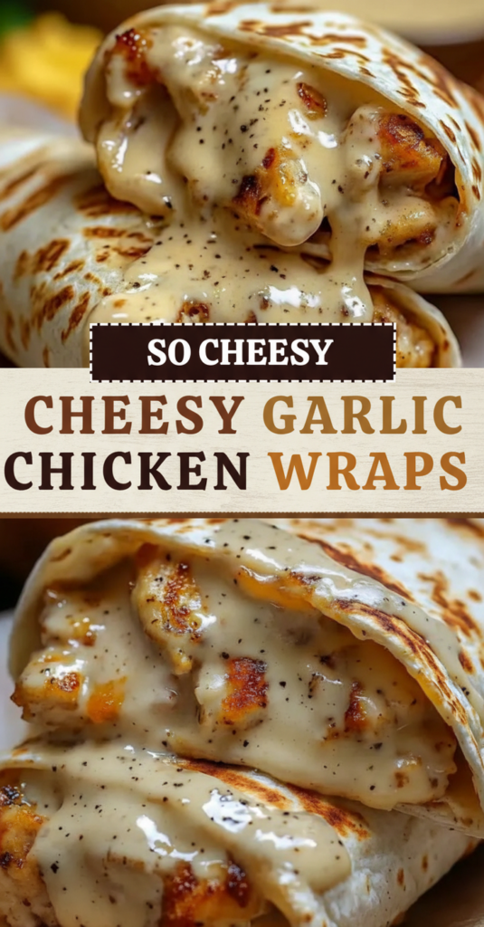 Cheesy Garlic Chicken Wraps