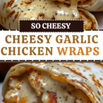 Cheesy Garlic Chicken Wraps