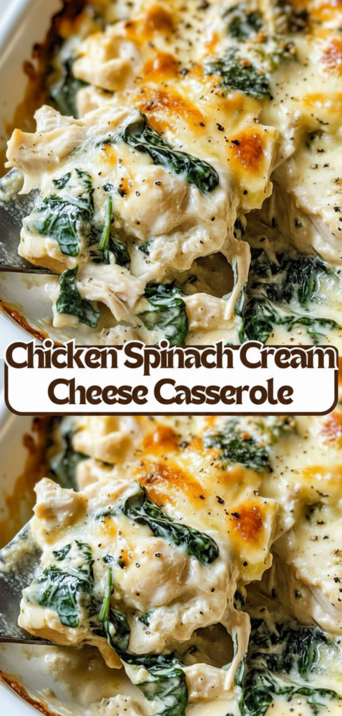 Chicken and Spinach Casserole with Cream Cheese
