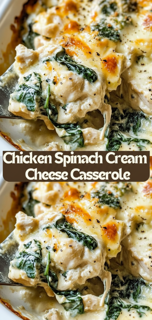 Chicken and Spinach Casserole with Cream Cheese