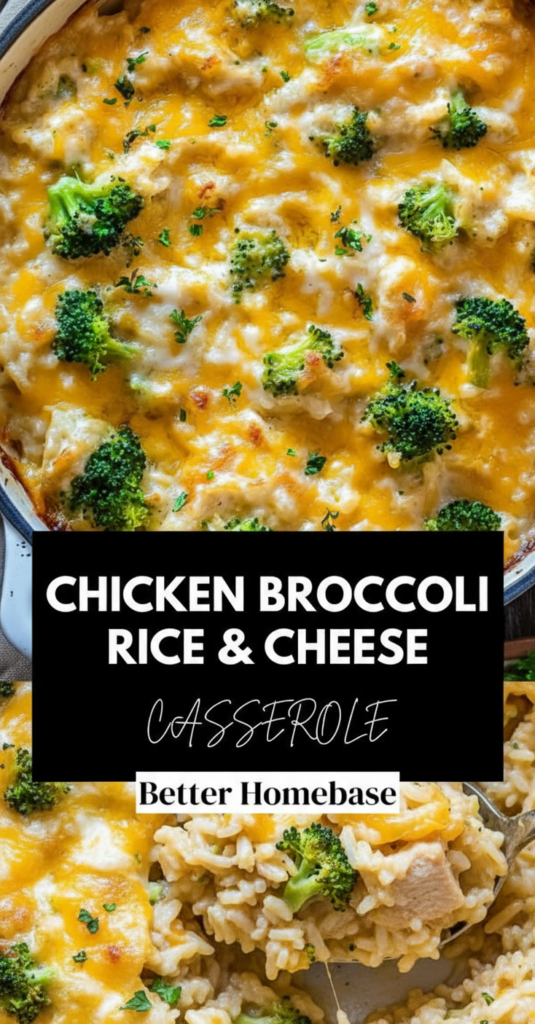 Chicken Broccoli Rice Cheese Casserole