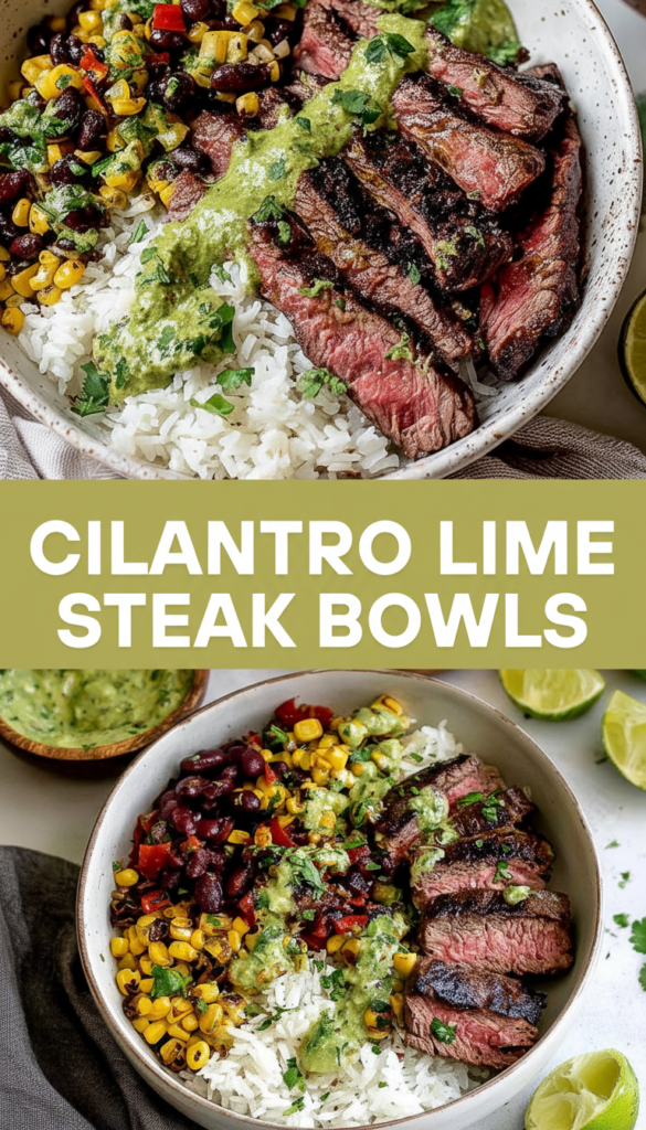 Cilantro Lime Steak Bowls