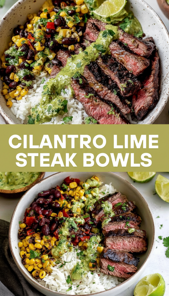 Cilantro Lime Steak Bowls