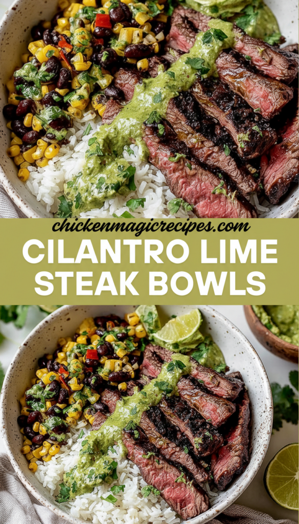 Cilantro Lime Steak Bowls