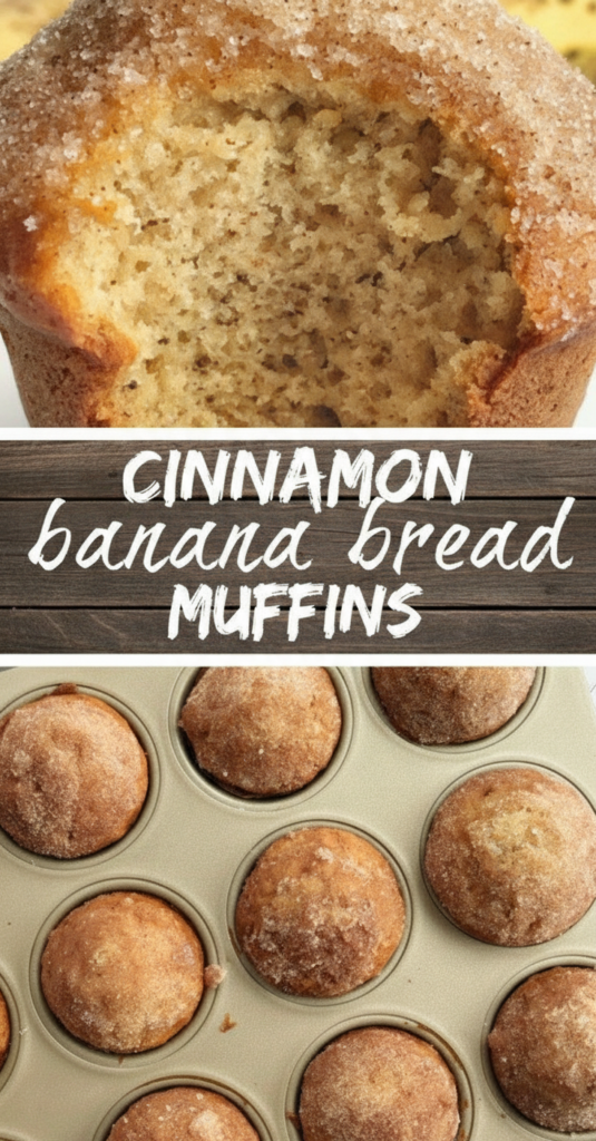 Cinnamon Banana Bread Muffins