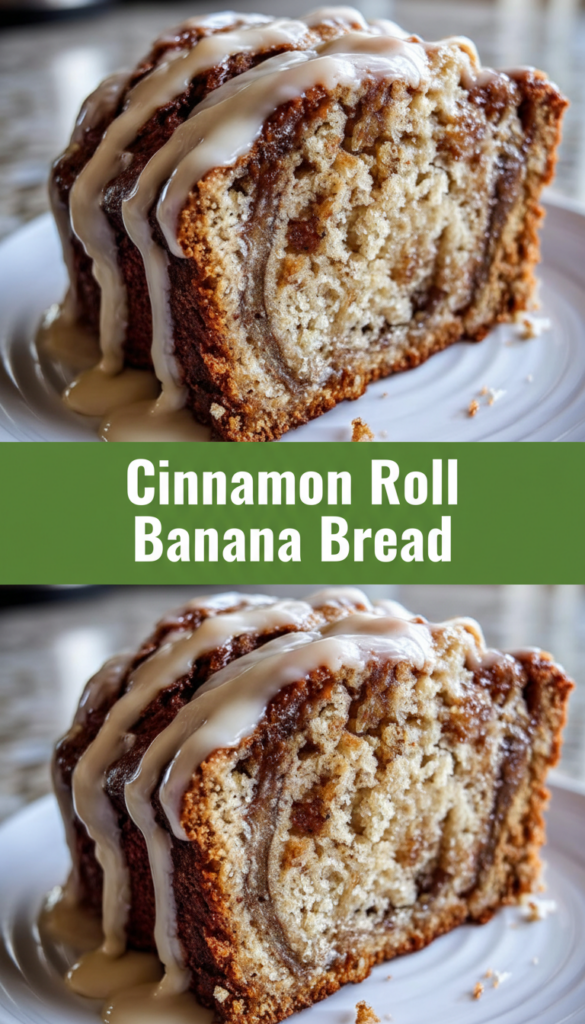 Cinnamon Roll Banana Bread Recipe