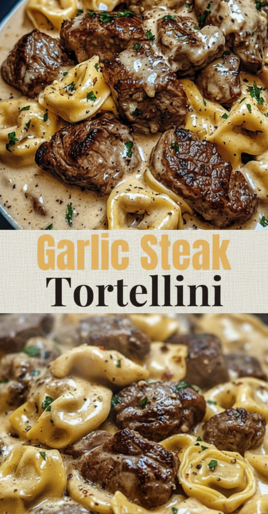 Cracked Garlic Steak Tortellini in Creamhouse Sauce