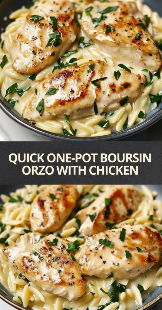 Creamy Boursin Orzo with Chicken: A Cozy Delight