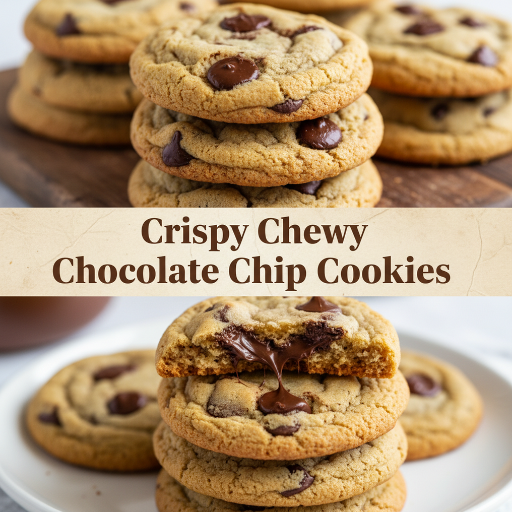 Crispy Chewy Chocolate Chip Cookies