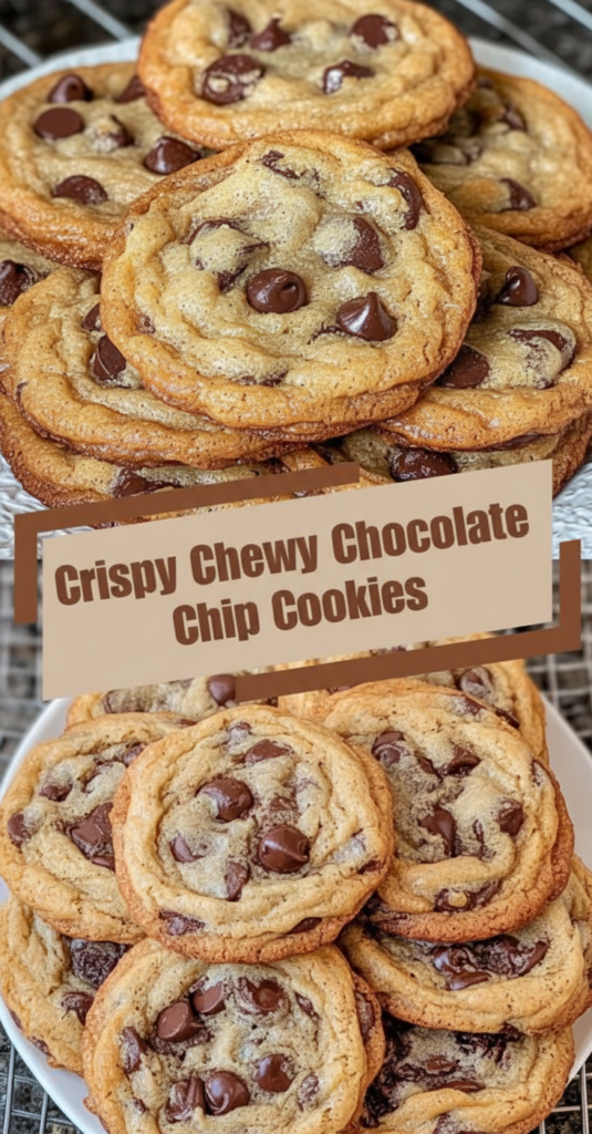 Crispy Chewy Chocolate Chip Cookies