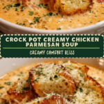 Crock Pot Creamy Chicken Parmesan Soup