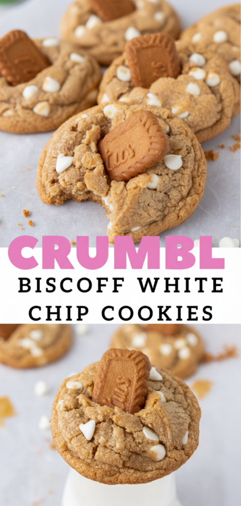Crumbl Biscoff White Chip Cookies Copycat Recipe