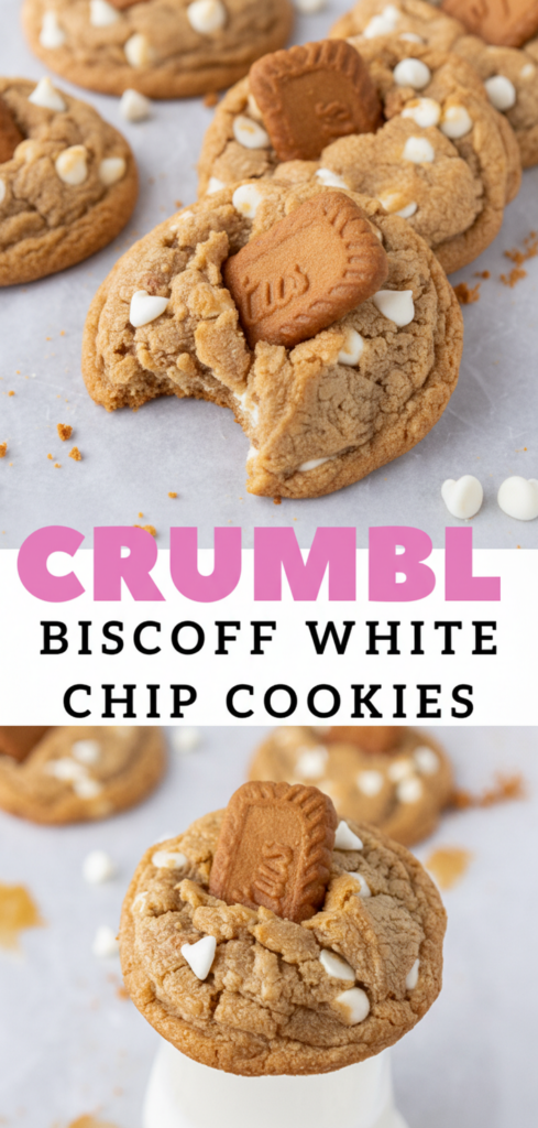 Crumbl Biscoff White Chip Cookies Copycat Recipe