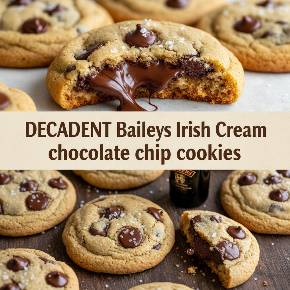 Decadent Baileys Irish Cream Chocolate Chip Cookies