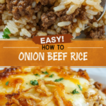 French Onion Ground Beef and Rice Casserole