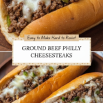 Ground Beef Philly Cheesesteaks