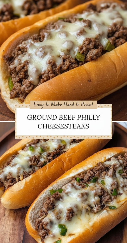 Ground Beef Philly Cheesesteaks