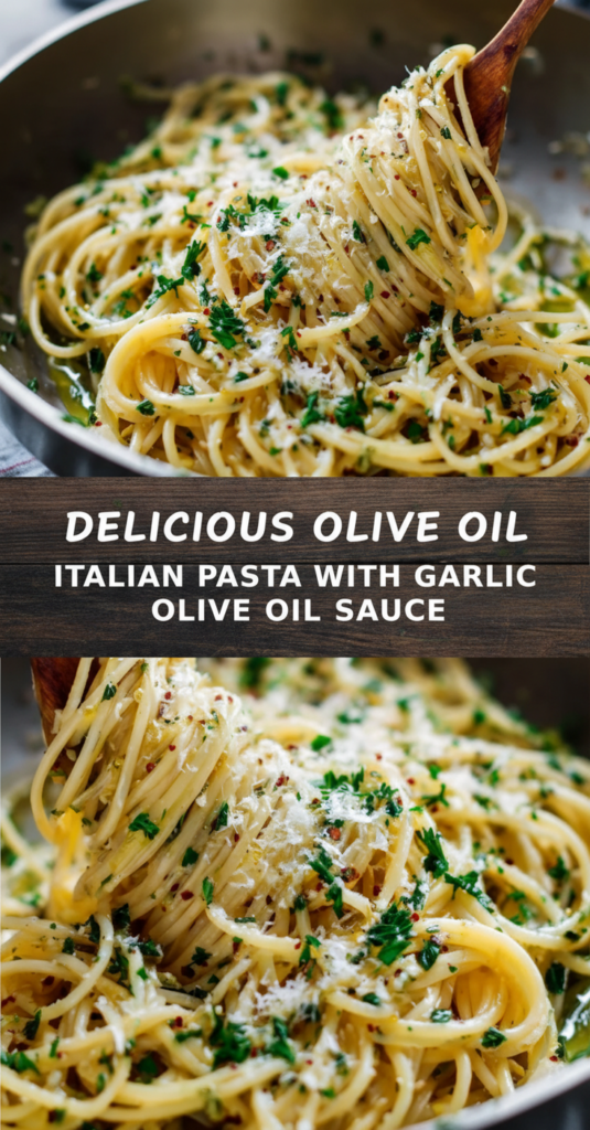 Italian Pasta with Garlic Olive Oil Sauce