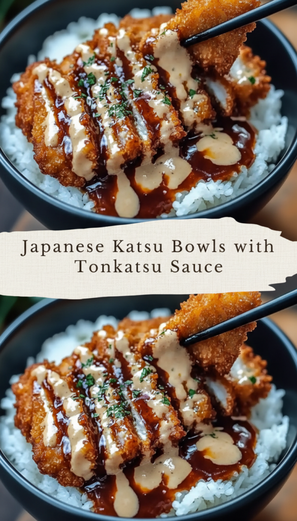 Japanese Katsu Bowls with Tonkatsu Sauce
