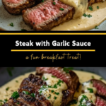 Juicy Steak with Creamy Garlic Sauce