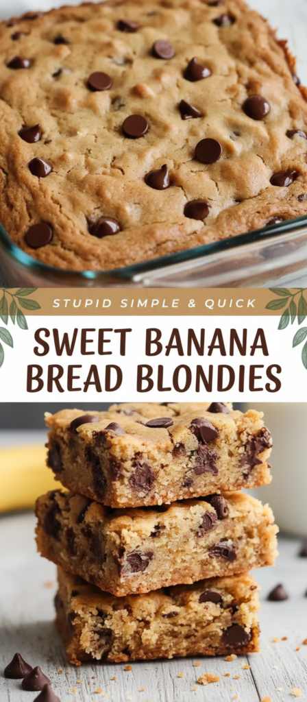 Moist Banana Bread Blondies