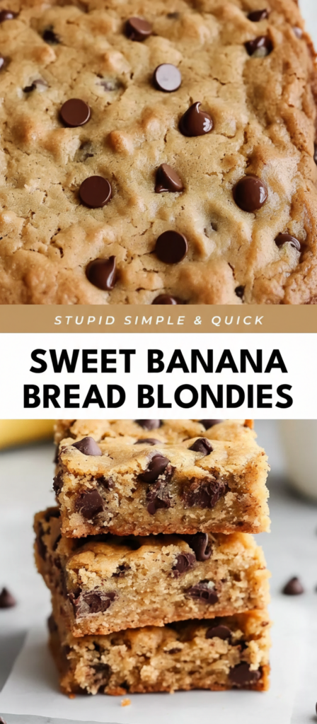 Moist Banana Bread Blondies