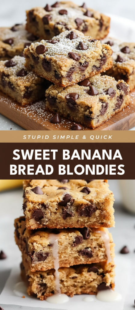 Moist Banana Bread Blondies