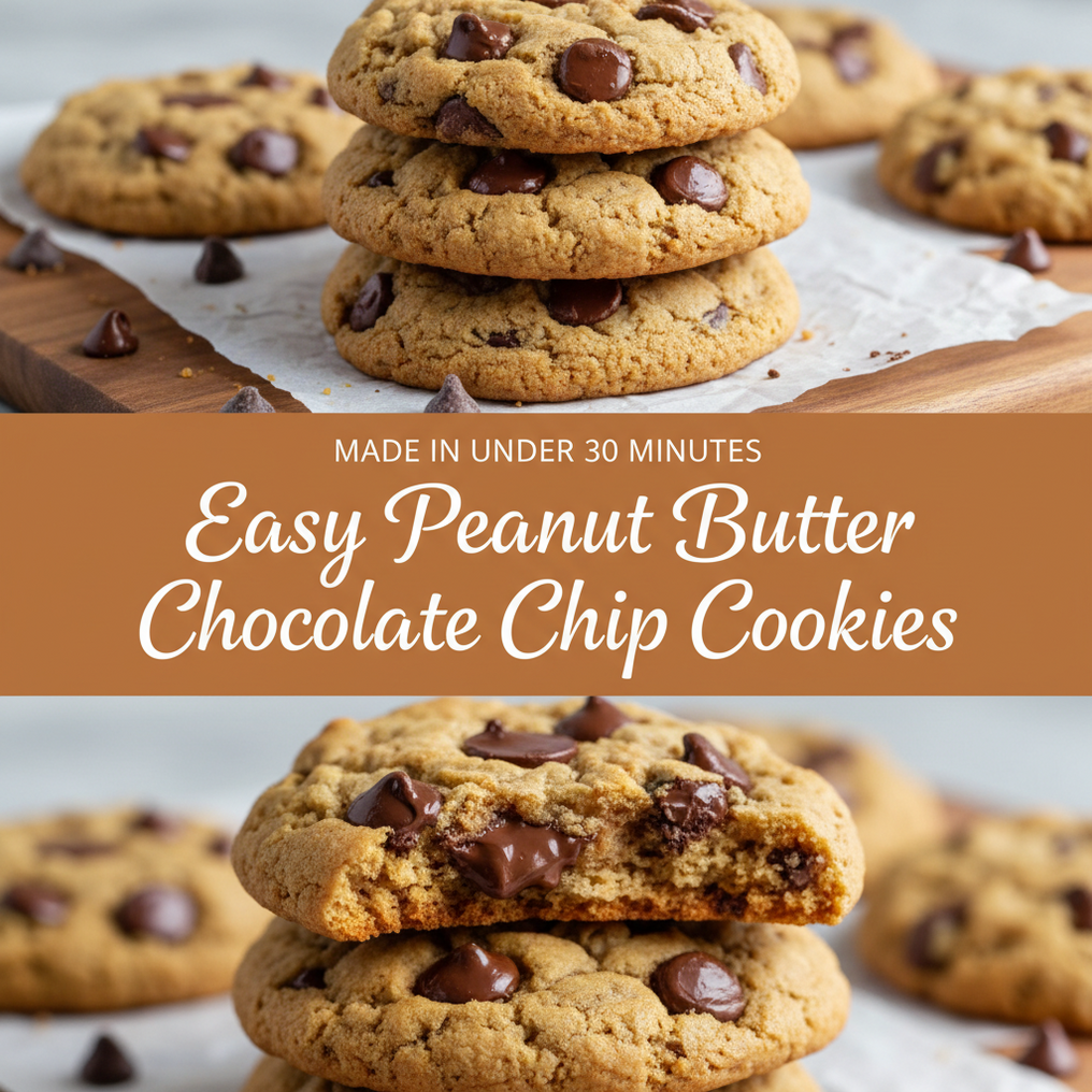 Moist Peanut Butter Chocolate Chip Cookies