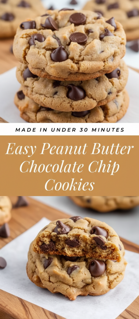 Moist Peanut Butter Chocolate Chip Cookies