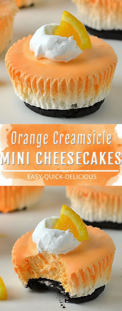 Orange Creamsicle Mini Cheesecakes