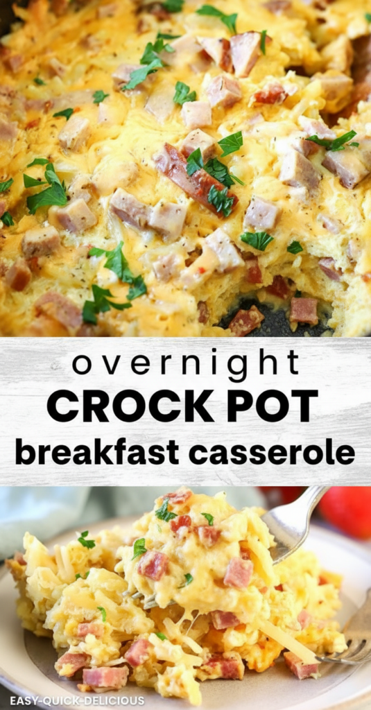 Overnight Crock Pot Breakfast Casserole