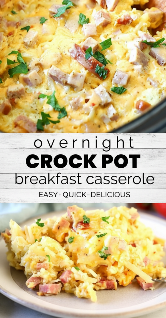 Overnight Crock Pot Breakfast Casserole