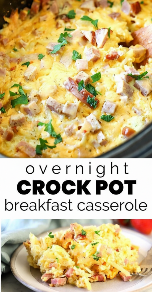 Overnight Crock Pot Breakfast Casserole