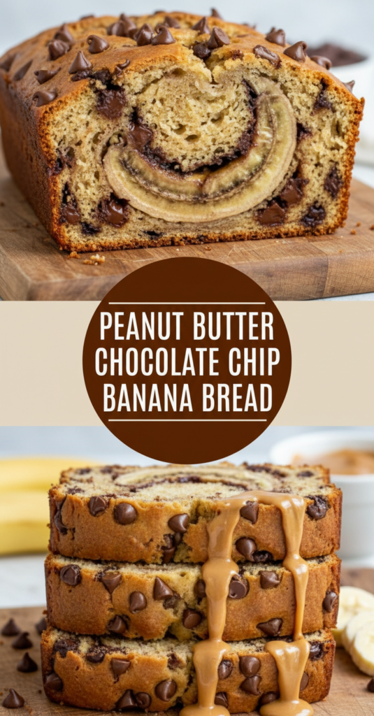 Peanut Butter Chocolate Chip Banana Bread