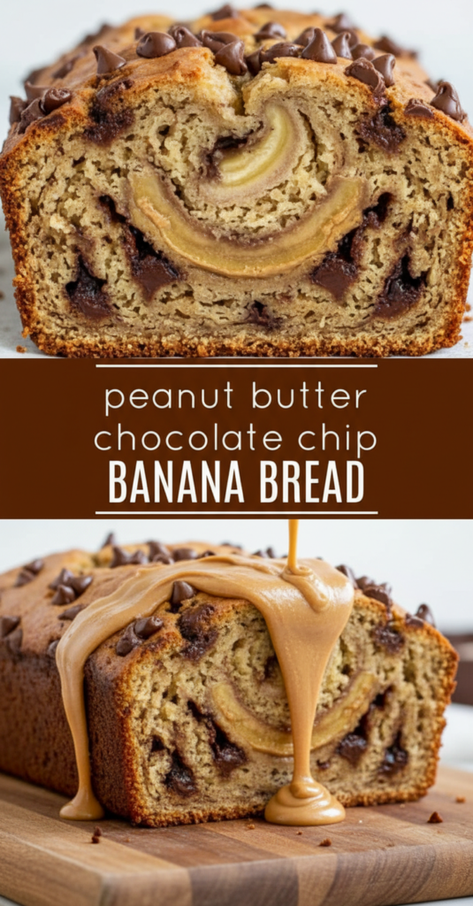 Peanut Butter Chocolate Chip Banana Bread
