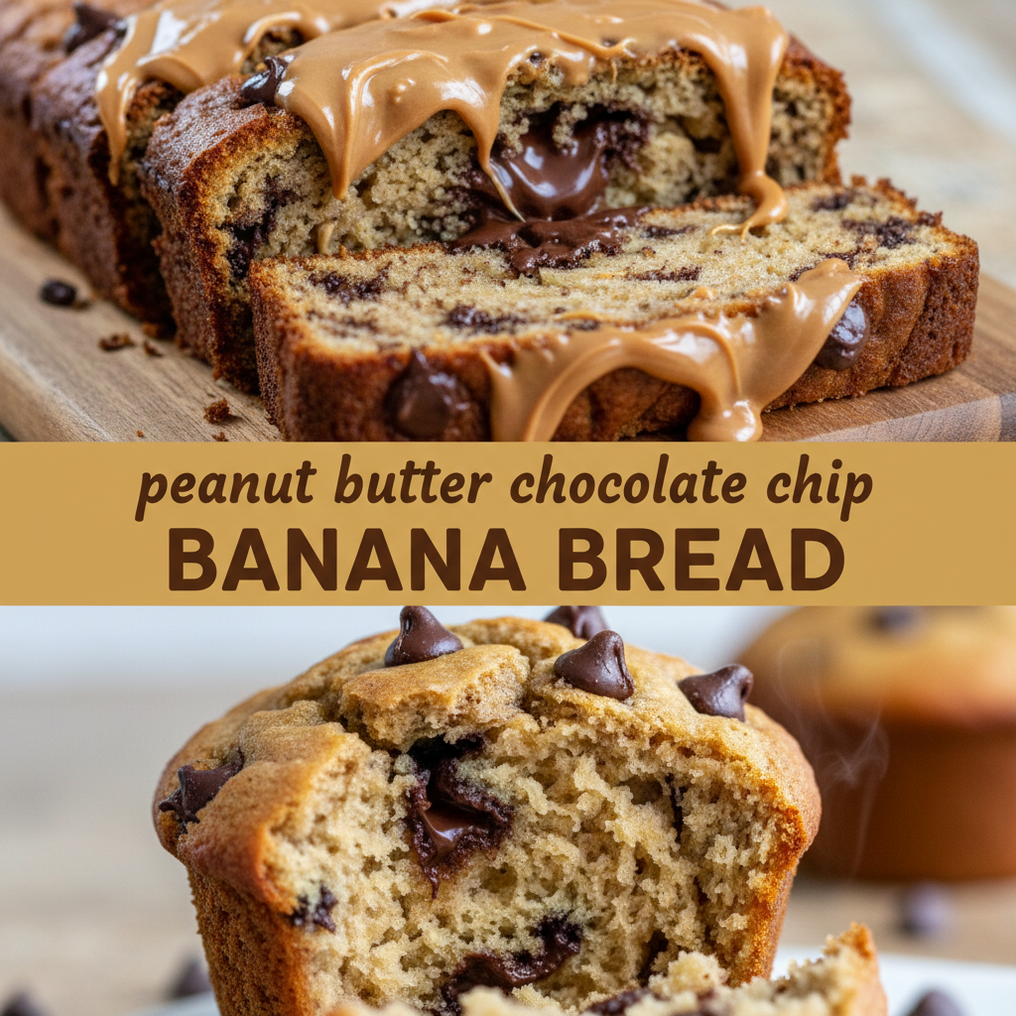 Peanut Butter Chocolate Chip Banana Bread